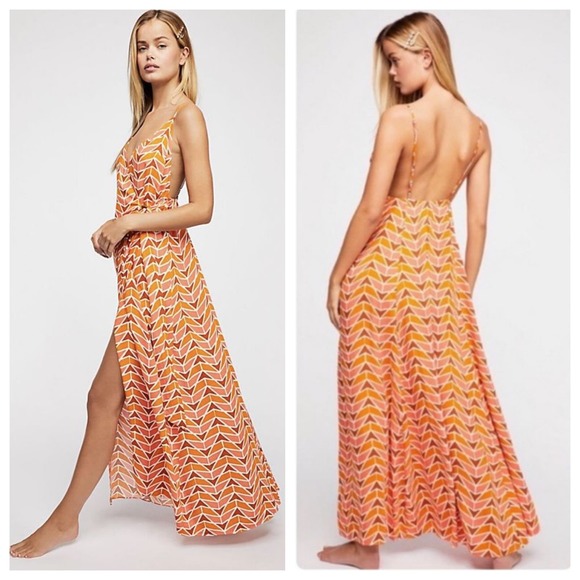 Free People Wrap Maxi Dress - Picture 1 of 13